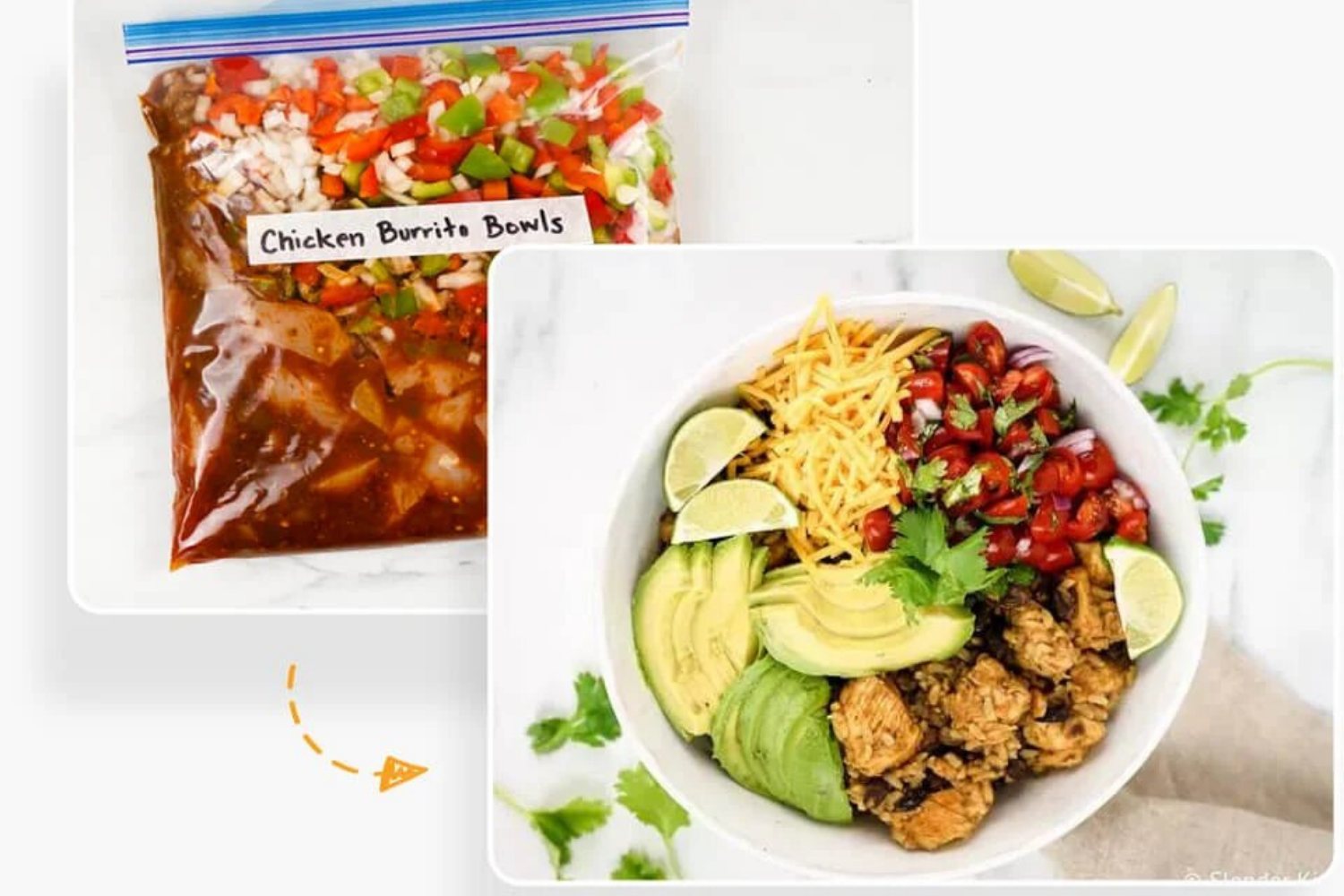 How to Plan a Freezer Cooking Day Guide to planning for a freezer cooking including chicken burrito bowls.