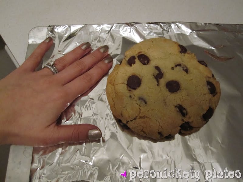 Giant Chocolate Chip Cookie for One...Or Two | Persnickety Plates