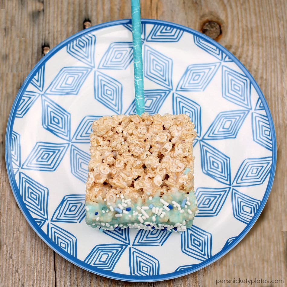Baby Shower Rice Krispie Treat Pops | Persnickety Plates