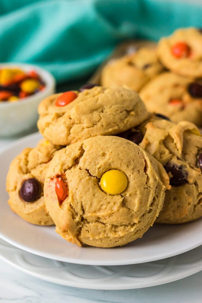 plate of reese's cookies.