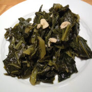 garlic braised collard greens with garlic