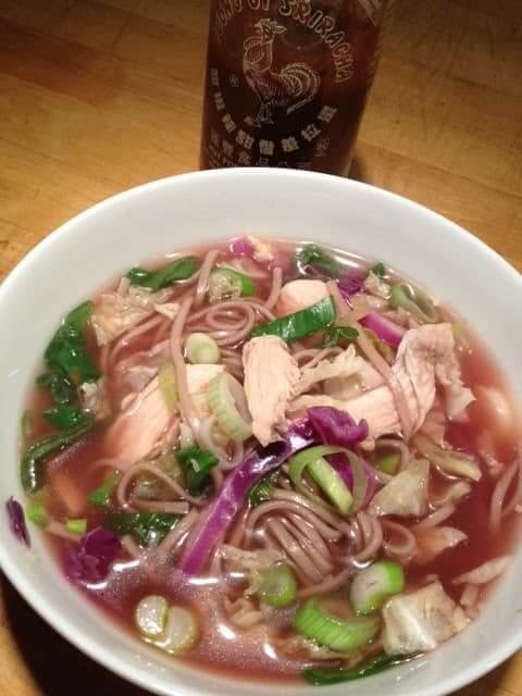 Asian Chicken Soup with Soba Noodles