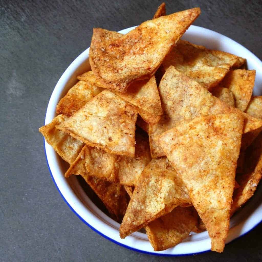 Smoked Baked Corn Tortilla Chips - The Lemon Bowl