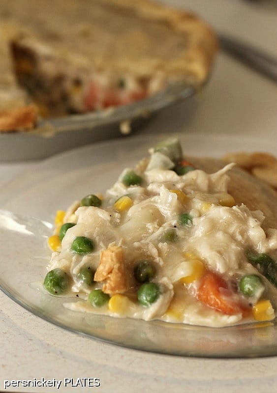 Plate of semi-homemade easy Chicken Pot Pie