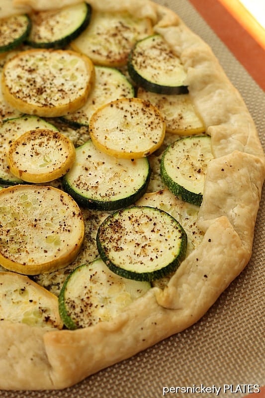 Zucchini and Squash Galette | Persnickety Plates