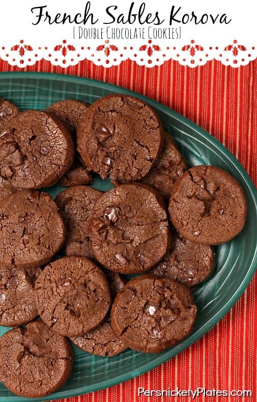 French Sables Korova {Double Chocolate Cookies} | Persnickety Plates