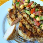 Za'atar Crusted Grilled Pork Chop - The Lemon Bowl