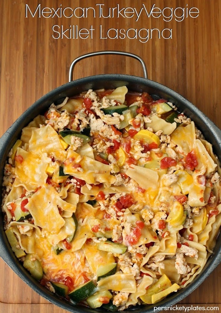 Mexican Turkey Veggie Skillet Lasagna