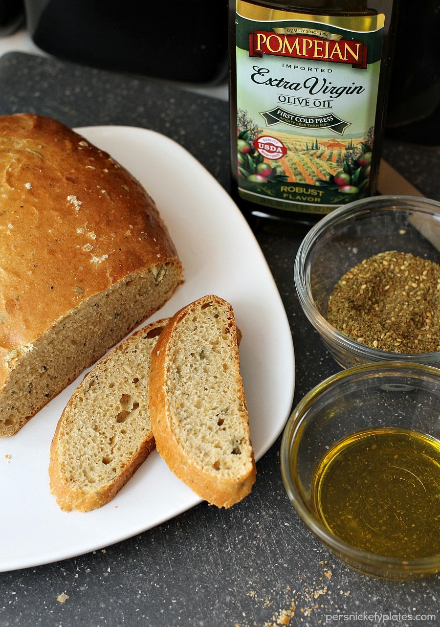 Rosemary Olive Oil Bread Rosemary Olive Oil Bread is light and flavorful and easy to make. This homemade bread is perfect served warm with a pat of creamy butter. Nothing much is better than fresh baked bread.