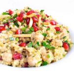 Freekeh with Tahini, Chickpeas and Pomegranate - The Lemon Bowl