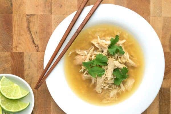 Slow Cooker Asian Chicken and Rice Soup - The Lemon Bowl
