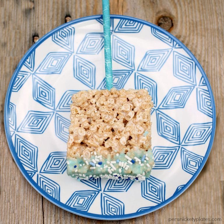 Baby Shower Rice Krispie Treat Pops | Persnickety Plates