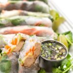 Fresh Rolls with Teriyaki Meatballs - a fun and healthy Asian-inspired appetizer recipe