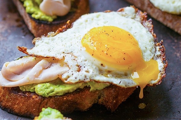 Avocado Toast with Runny Egg and Smoked Turkey - a protein-packed recipe