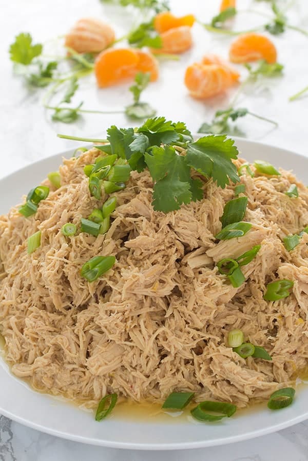 Slow Cooker Shredded Chicken - a healthy dinner recipe