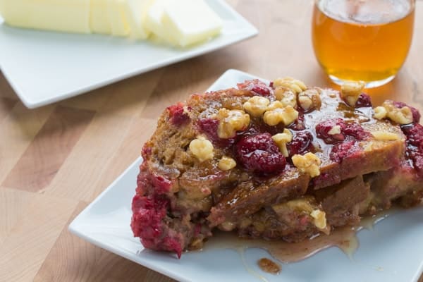 Apple Raspberry French Toast Bake- an easy, make-ahead breakfast recipe