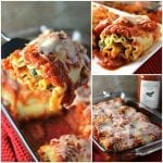 These Veggie Lasagna Roll-Ups are filled with spinach, zucchini, and cheeses and smothered in Classico Riserva's new Eggplant and Artichoke sauce. | Persnickety Plates