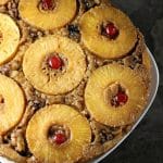 Pineapple Upside Down Cake is a classic dessert that's pretty, delicious, and easy when you use a cake mix! | Persnickety Plates