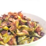 Oven Roasted Brussels Sprouts with Bacon