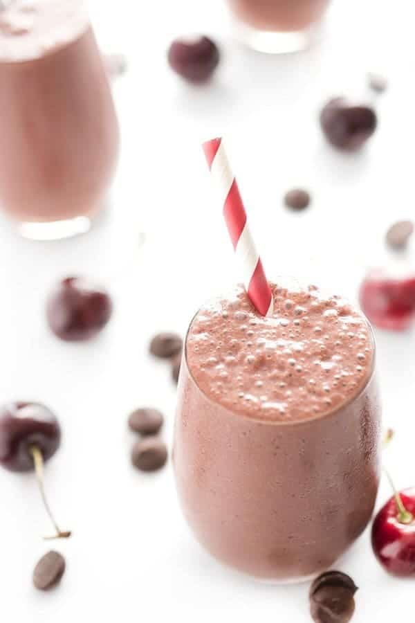 Chocolate Cherry Protein Smoothie