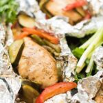 Grilled Chicken and Vegetable Packages with a Ginger Soy Vinaigrette