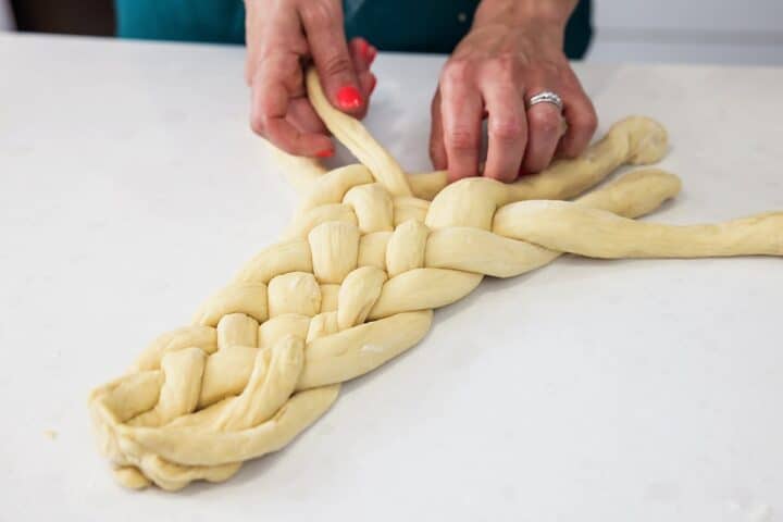 Finished Braid of Challah Bread
