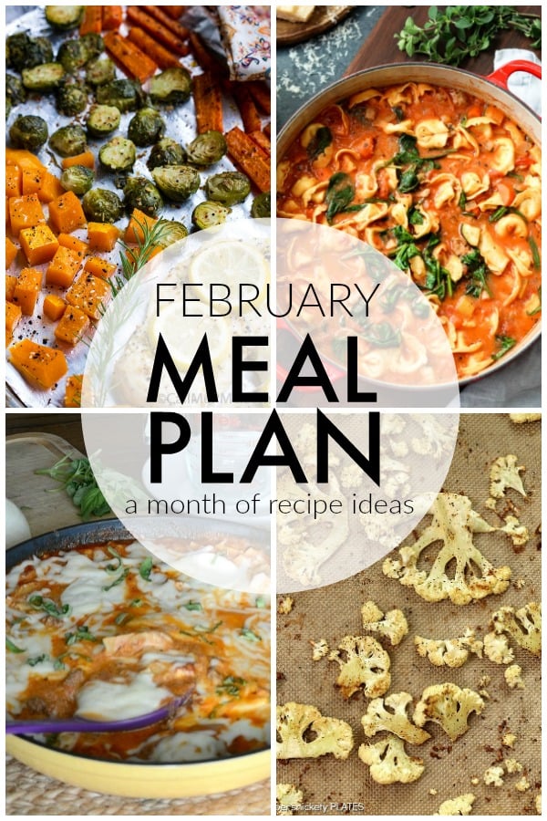 February is a short month and life is hectic enough without scrambling to figure out what you're going to eat each night. I'm sharing a month worth of recipes to make your February Meal Plan for feeding your family a breeze! | www.persnicketyplates.com