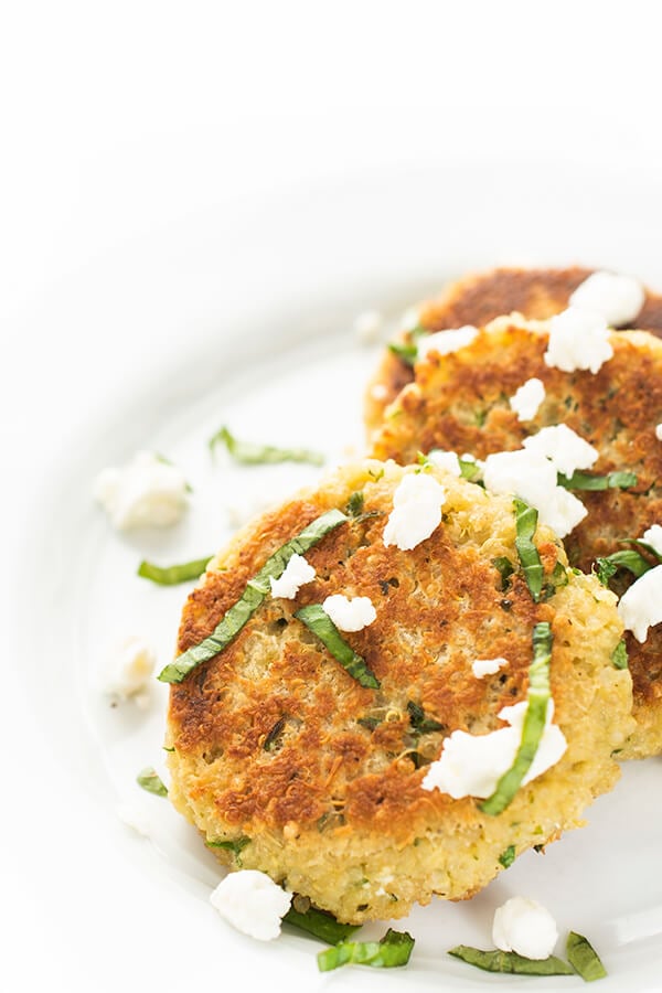 quinoa fritters on a plate