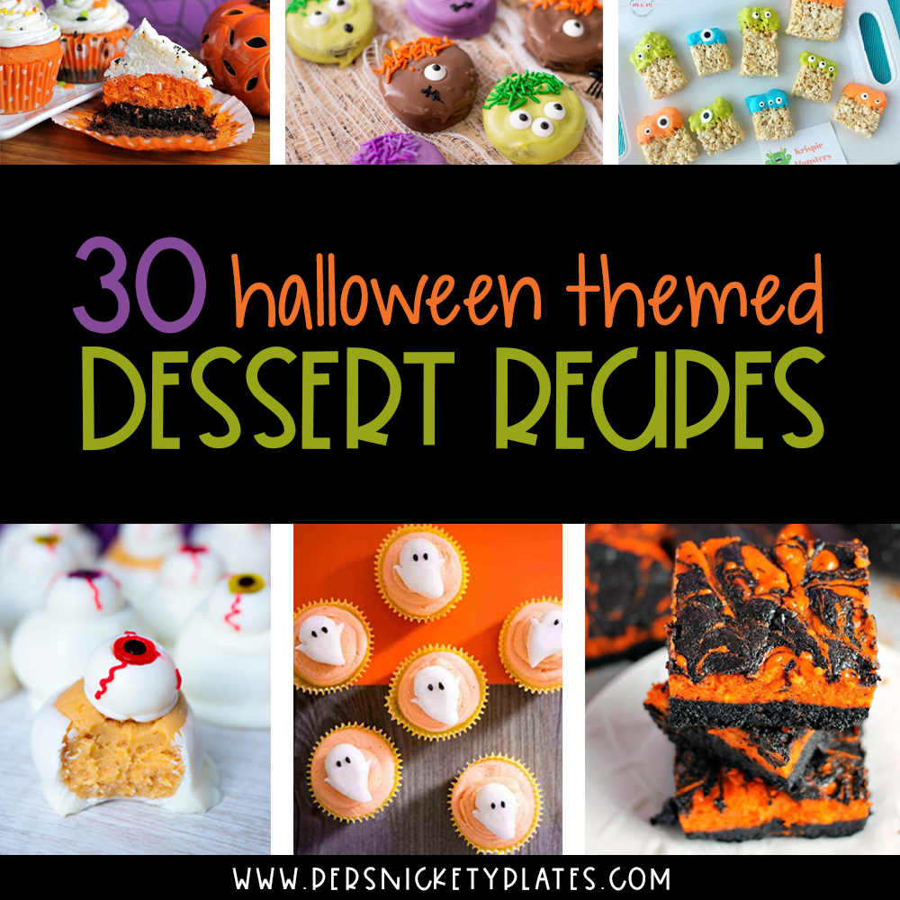collage of easy Halloween desserts
