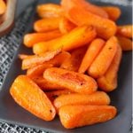 close up of carrots on a plate