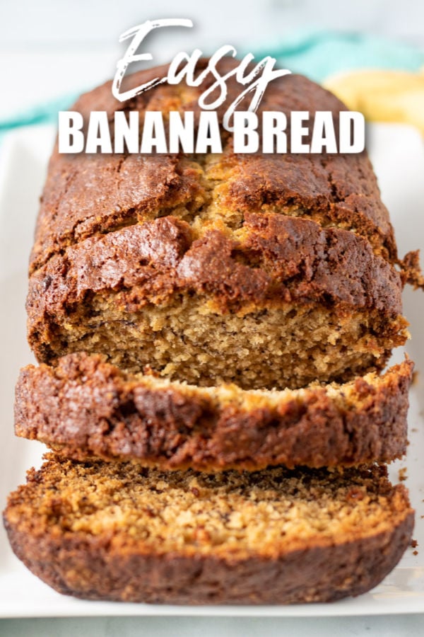 sliced loaf of banana bread