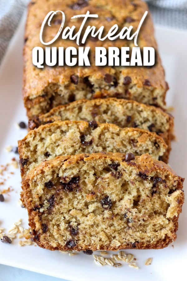 sliced oatmeal quick bread