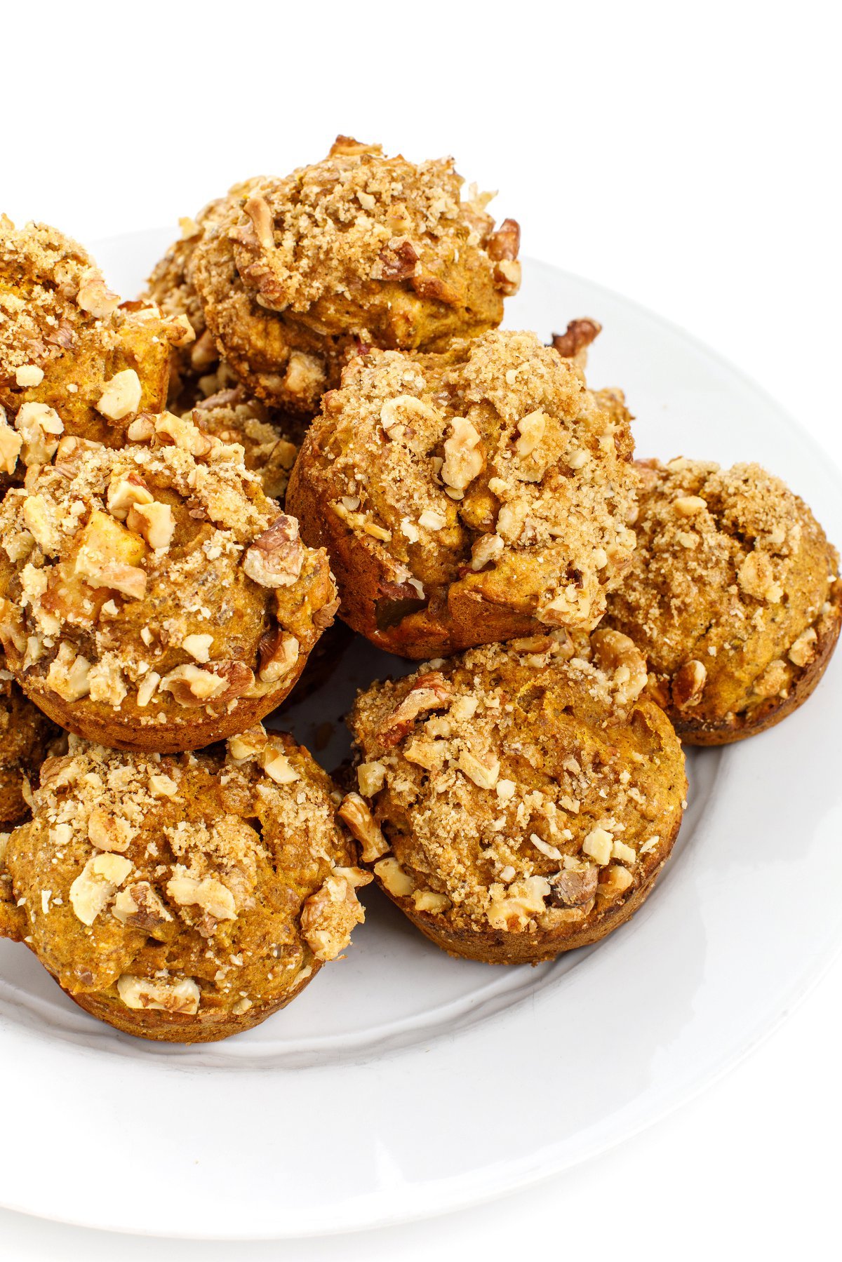 Healthy pumpkin applesauce muffins.
