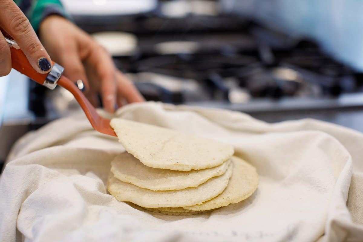 corn tortilla stack 