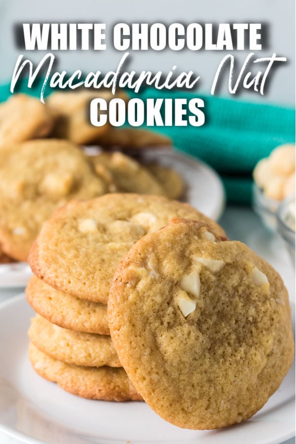 stack of white chocolate macadamia nut cookies