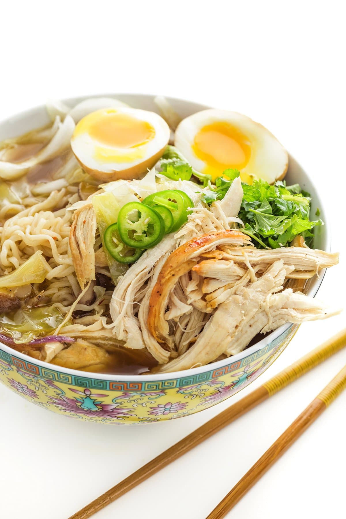 spicy chicken ramen vertical hero