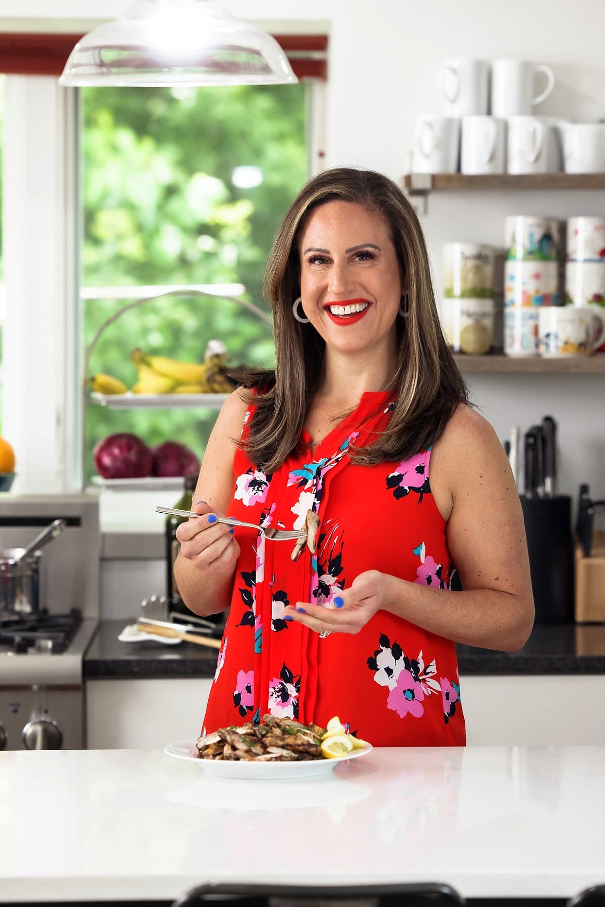 Kale Salad on a fork