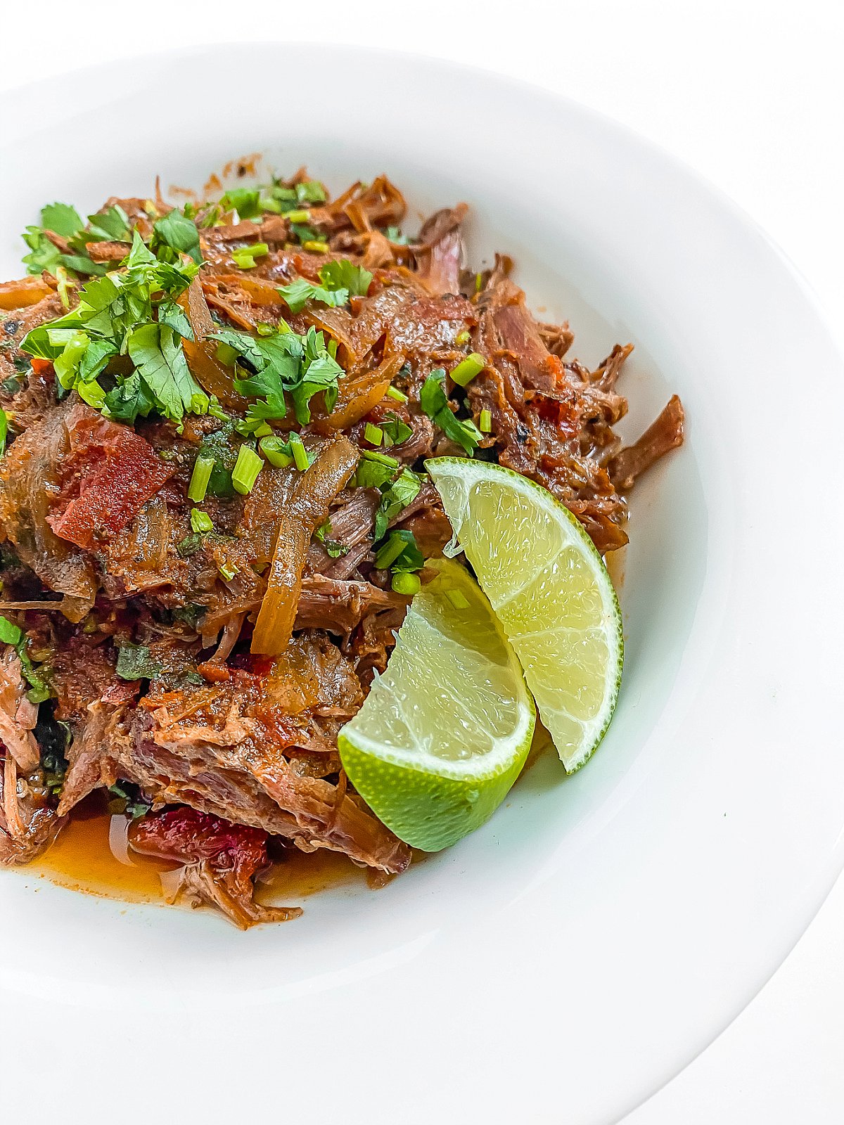 plate of slow cooker shredded beef
