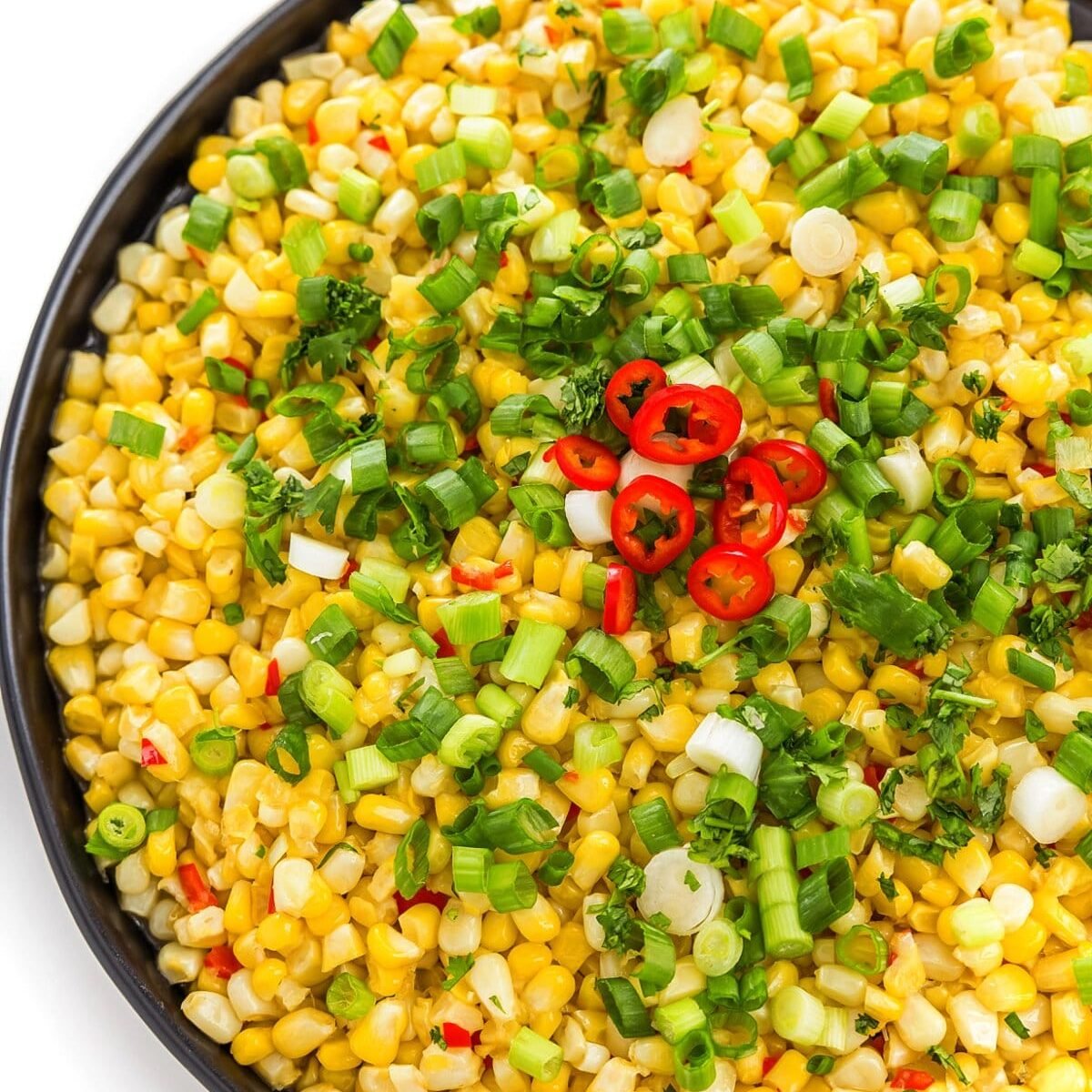 Spicy Corn Skillet with Garlic and Chilis