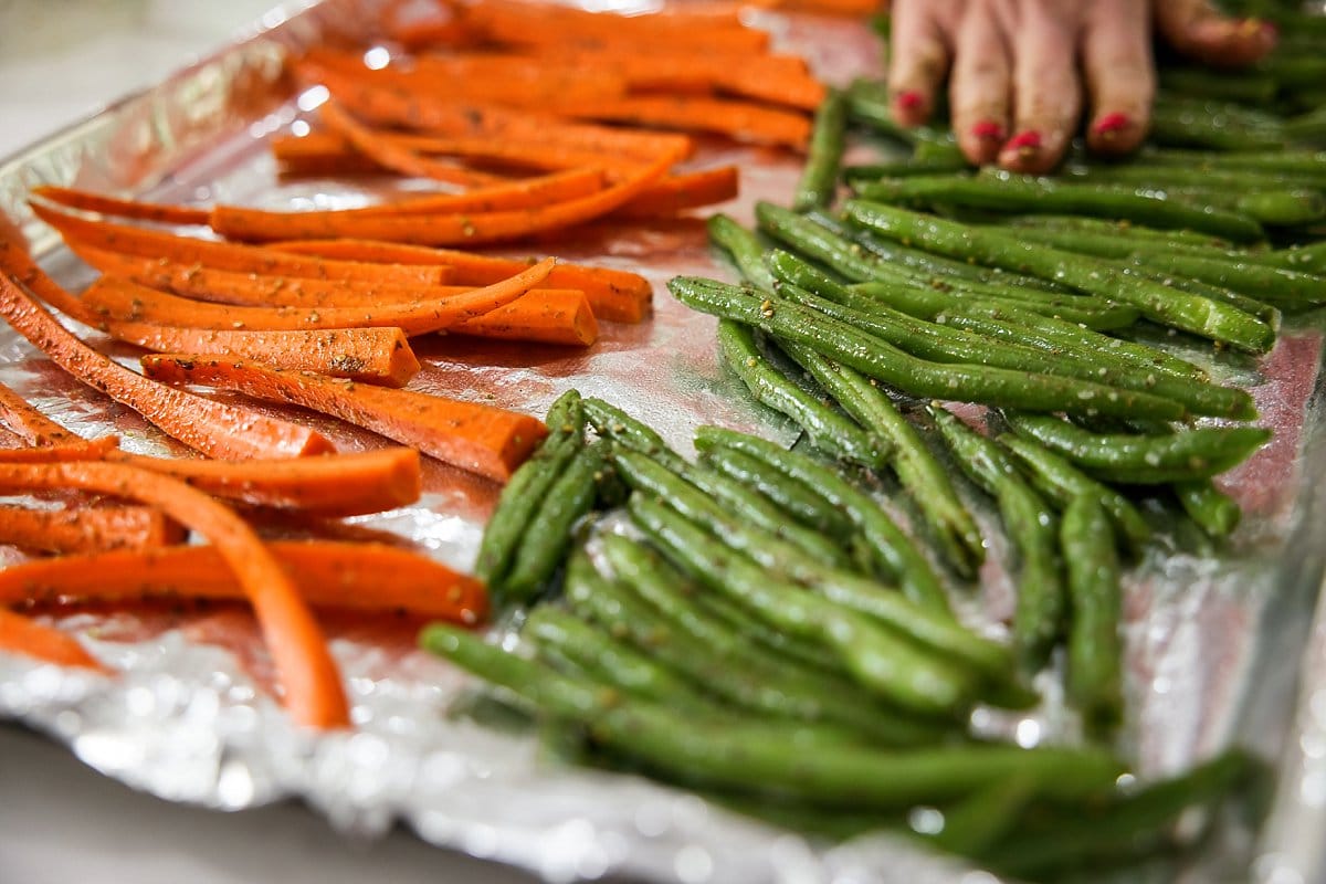 carrots and green beans
