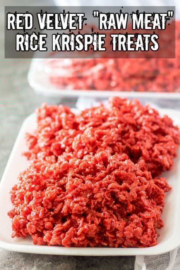 red velvet halloween rice krispies