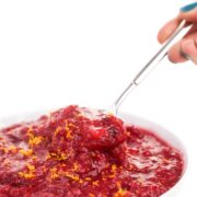 cranberry sauce in a bowl
