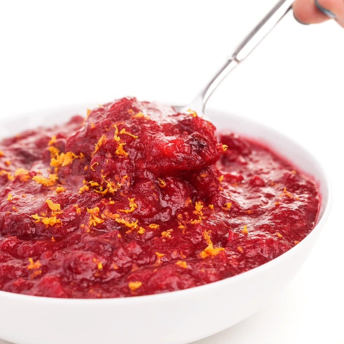 cranberry sauce in a bowl