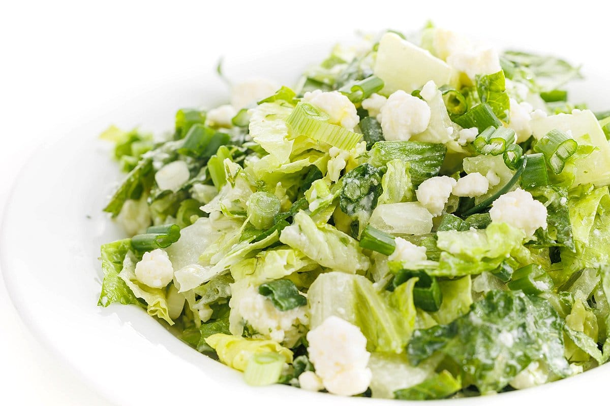 Greek herb salad with feta.