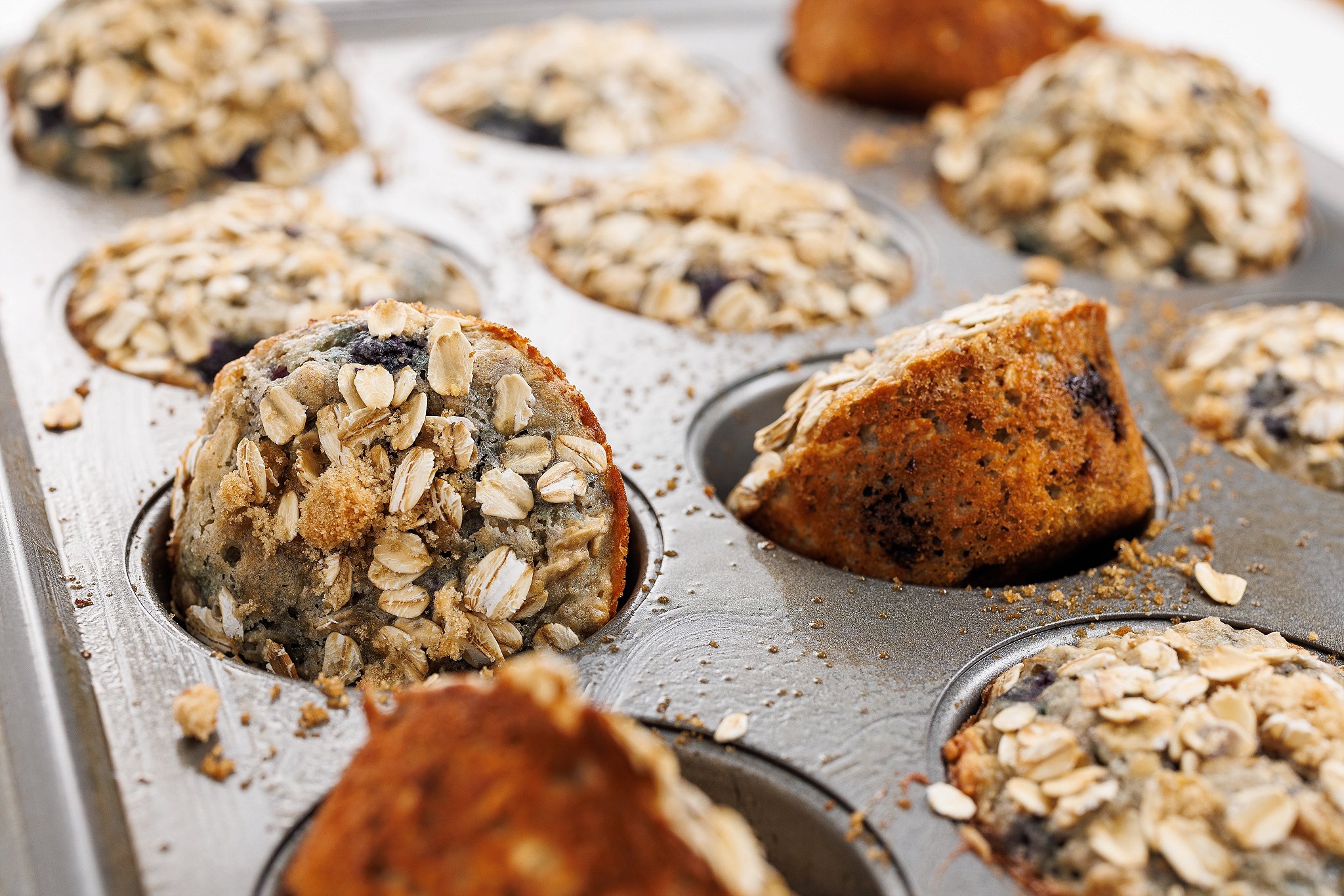 Lemon blueberry oatmeal muffins.