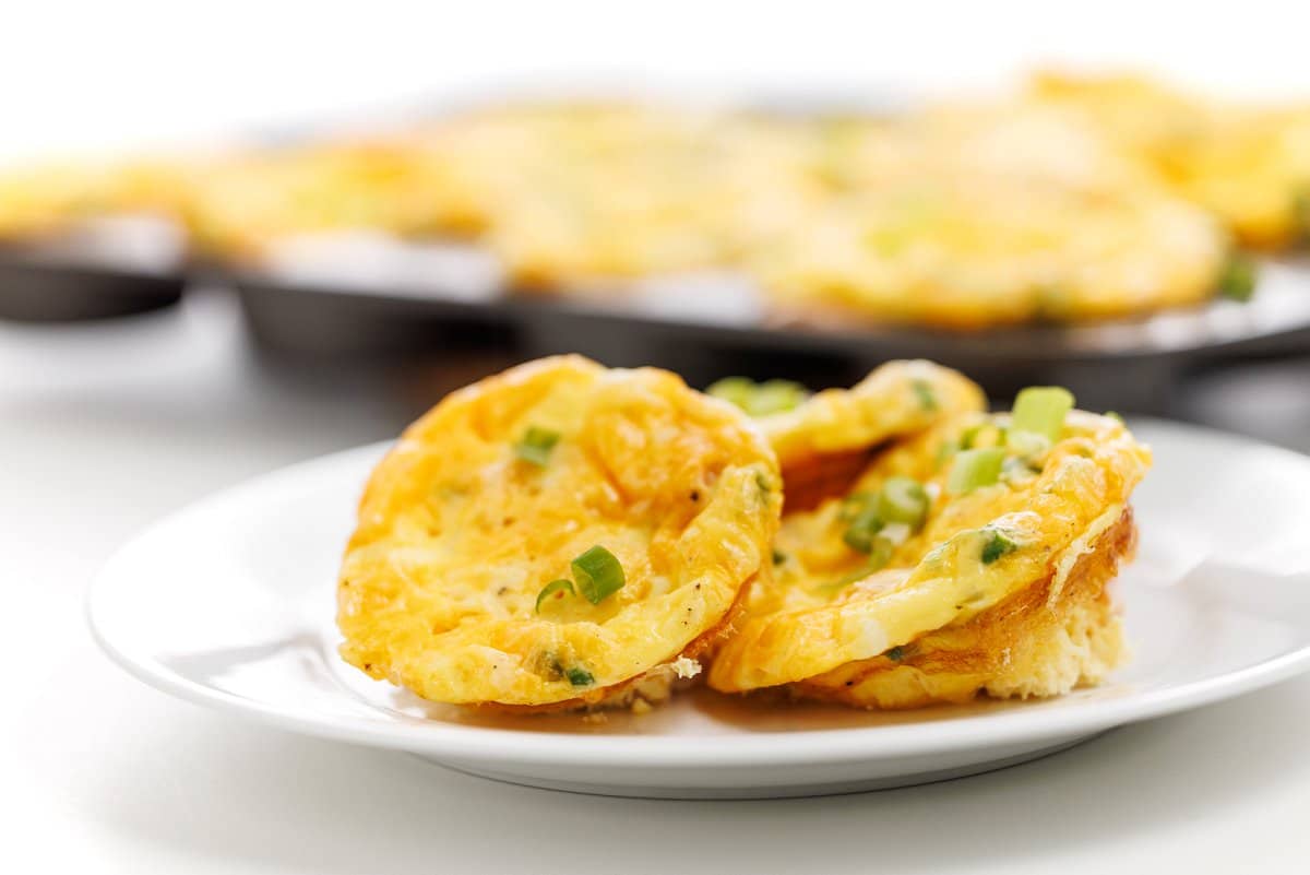 Ham and cheese baked egg cups.