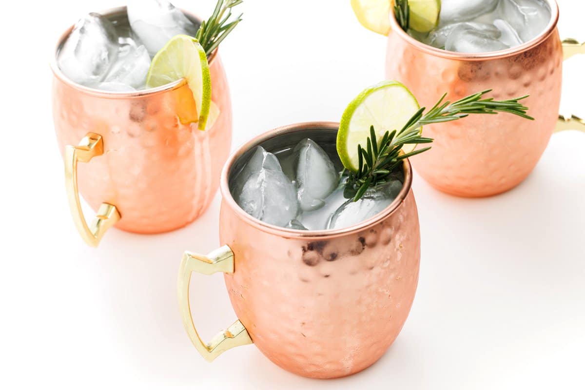 Rosemary moscow mules.