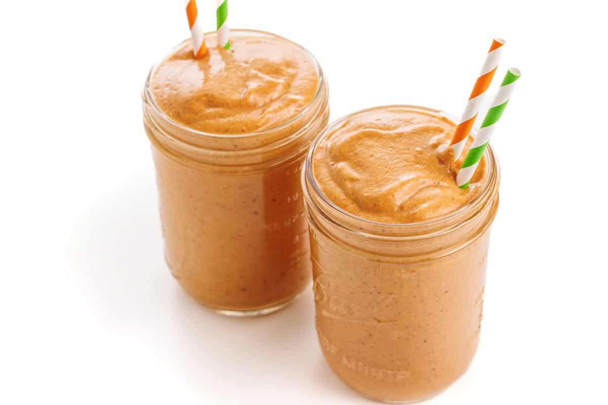 Pumpkin pie protein smoothies.