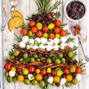 christmas tree antipasto platter.