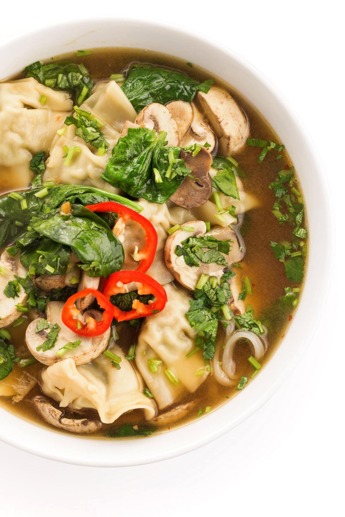 Easy 5 minute wonton soup.